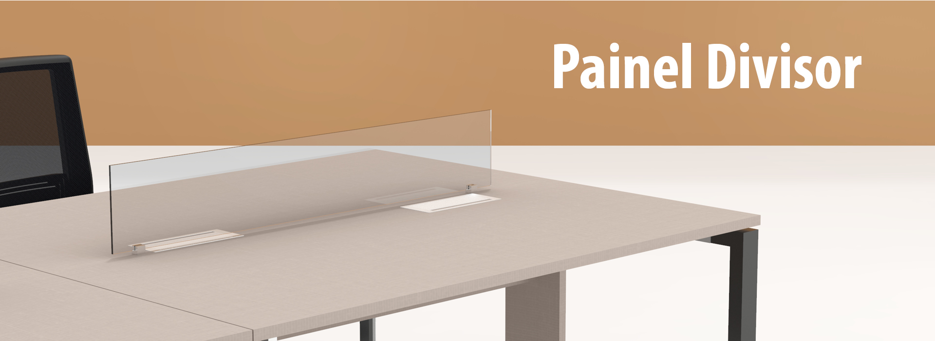 Painel Divisor de Vidro para Mesa e Plataforma de Trabalho